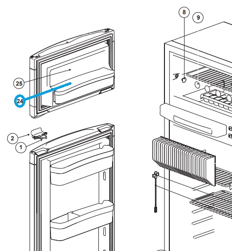 Norcold Door Bin 62697612 (fits the N3150) Questions & Answers