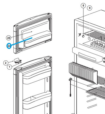 Norcold Freezer Door Bin 62697612 (fits the N3150) Questions & Answers