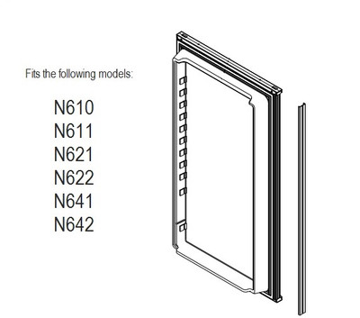 Norcold Lower Door 623955/ 638835 (fits the N611, N621, N641) smooth interior Questions & Answers