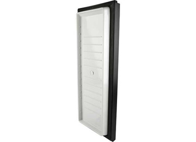 What is a panel style door? Is it the brushed metal look or wood look?