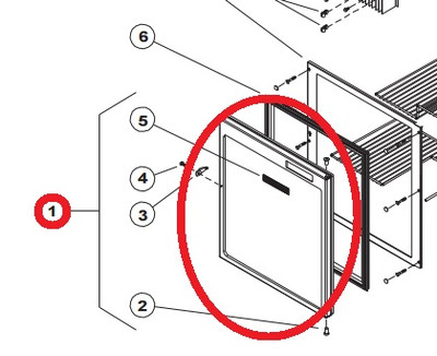 Does part # 620619 door assembly include gasket?