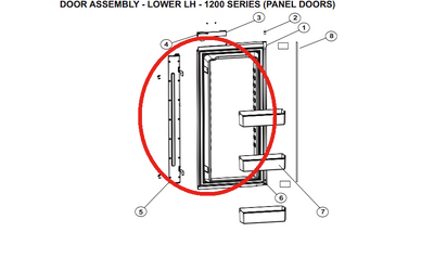 Hello. I need a lower left door for 1200 LRIM refrigerator, serial