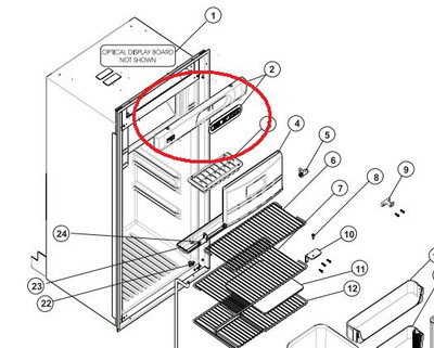 Is this the part that turns frig on and off, pick temperature and how torun( propane, ac or auto)?