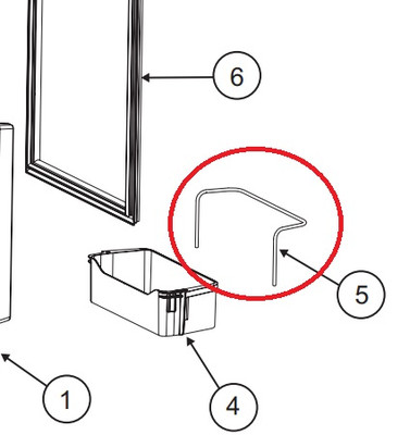 I'm looking for the wire retainer for door bins for model n611rm6.