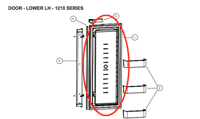 Norcold Lower Left Hand Door 634071 (fits the 1210 model) - Stainless Steel SS door Questions & Answers