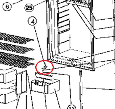 Norcold Lower/ Upper Hinge 618798 (fits 1200 panel doors) top right hand/ bottom left hand Questions & Answers