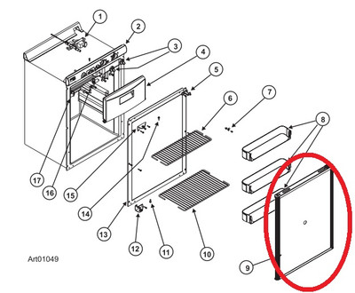 Does this door include the seal also? Will it fit model N306RM8?