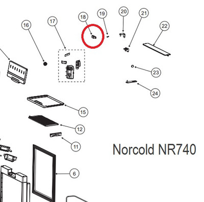 Norcold Door Strike 635833 (fits the NR740BB) in black Questions & Answers