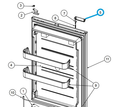 Norcold Door Handle 635637 (fits the NX/ NXA models) RH Questions & Answers