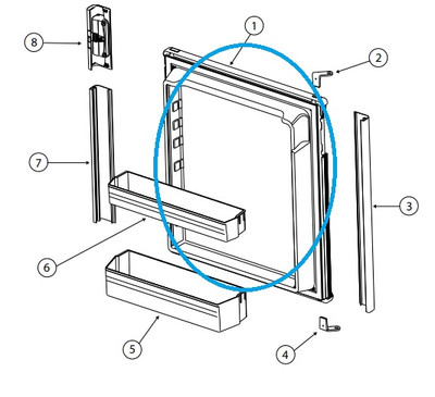 Norcold Refrigerator Door 621669 (fits the DE0041) Questions & Answers