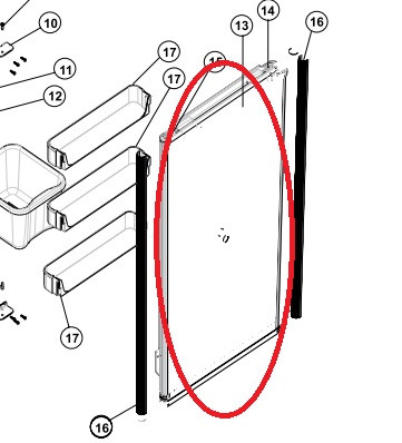 Norcold Refrigerator Door 638814 (fits the N512) Questions & Answers